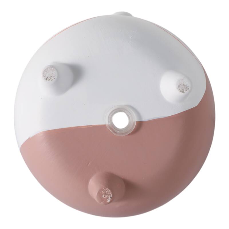 Ceramic Decorative Planter Kitty Whiskers Footed - 6" White/Tan - 6" x 6" x 6"