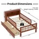 preview thumbnail 6 of 4, Twin Size Platform Bed with Storage Headboard, Two Drawers, Guardrails