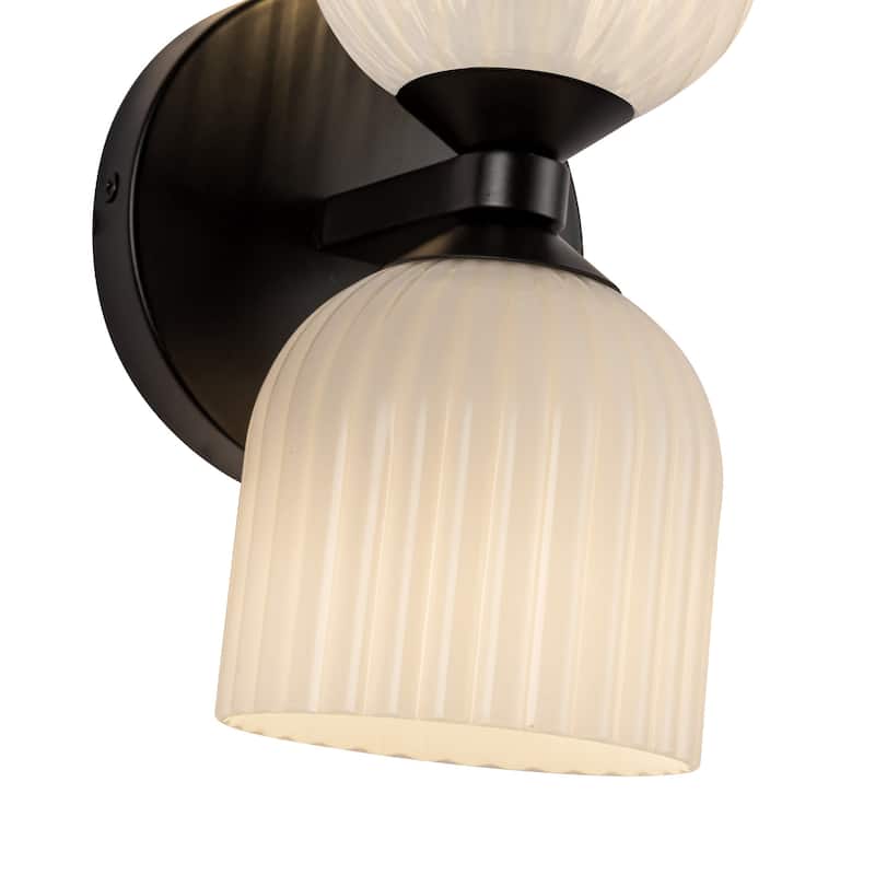 Alora Lighting WV442612 Nelly 2 Light 12" Tall Bathroom Sconce with