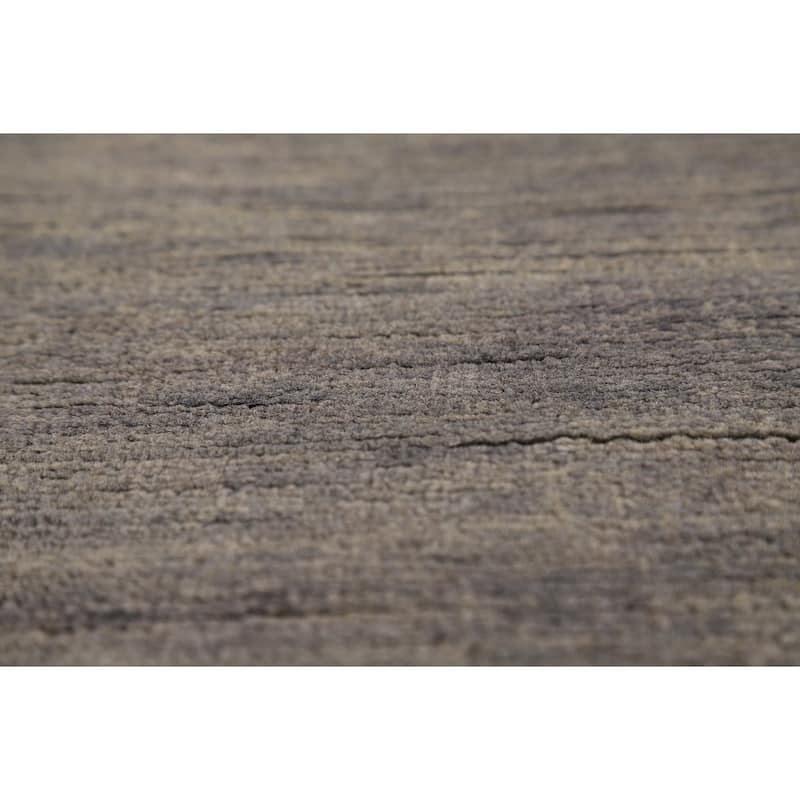 Gray Modern Gabbeh Oriental Area Rug Handmade Wool Carpet - 4'10" x 6'5"
