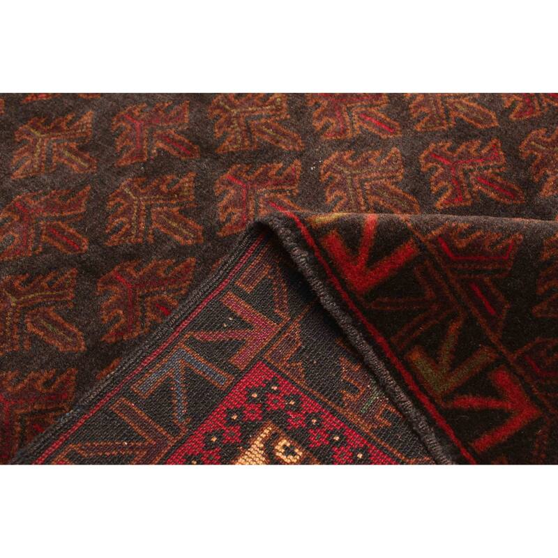 ECARPETGALLERY Hand-knotted Teimani Dark Brown Wool Rug - 2'10 x 4'4