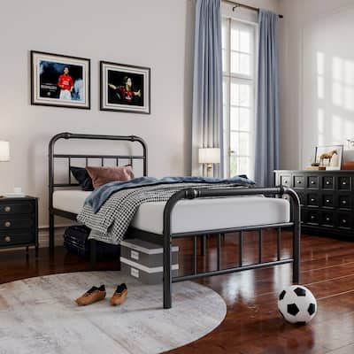 Heavy Duty Metal Platform Steel Slat Mattress Foundation