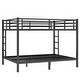 preview thumbnail 6 of 7, Black Metal Bunk Bed, Queen over Queen Kids Bed