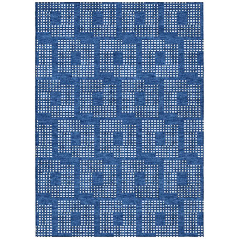 HomeRoots Geometric Transitional Rectangle Outdoor Rug