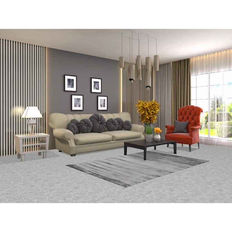 Hand Knotted Oriental 100% Wool Carpet Tribal Tribal Greys & Charcoal Gabbeh Area Rug - 5' 11'' X 4' 0''