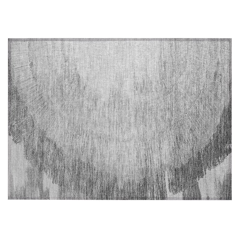 Machine Washable Indoor/ Outdoor Chantille Modern Burst Rug