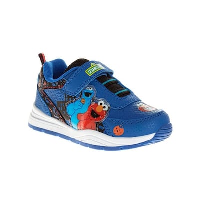 Sesame Street Kids Cookie and Elmo Light Up Hook and Loop Fashion Sneaker