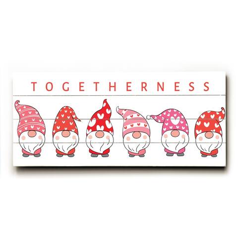 Heart Gnomes - Planked Wood Wall Decor