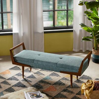 Versatile Entryway Bench Wood Finished Bench with Solid Wood Frame & High-Density Foam Filling Coat Rack Bench for Cloakroom