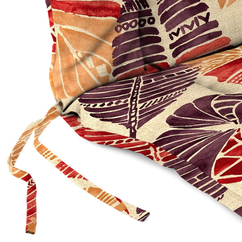 21" x 38" Outdoor Chair Cushion with Ties and Loop - 38'' L x 21'' W x 3.5'' H