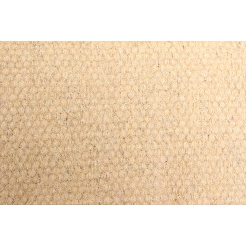 ECARPETGALLERY Flat-Weave Marrakech Cream Wool Kilim - 3'3 x 5'2