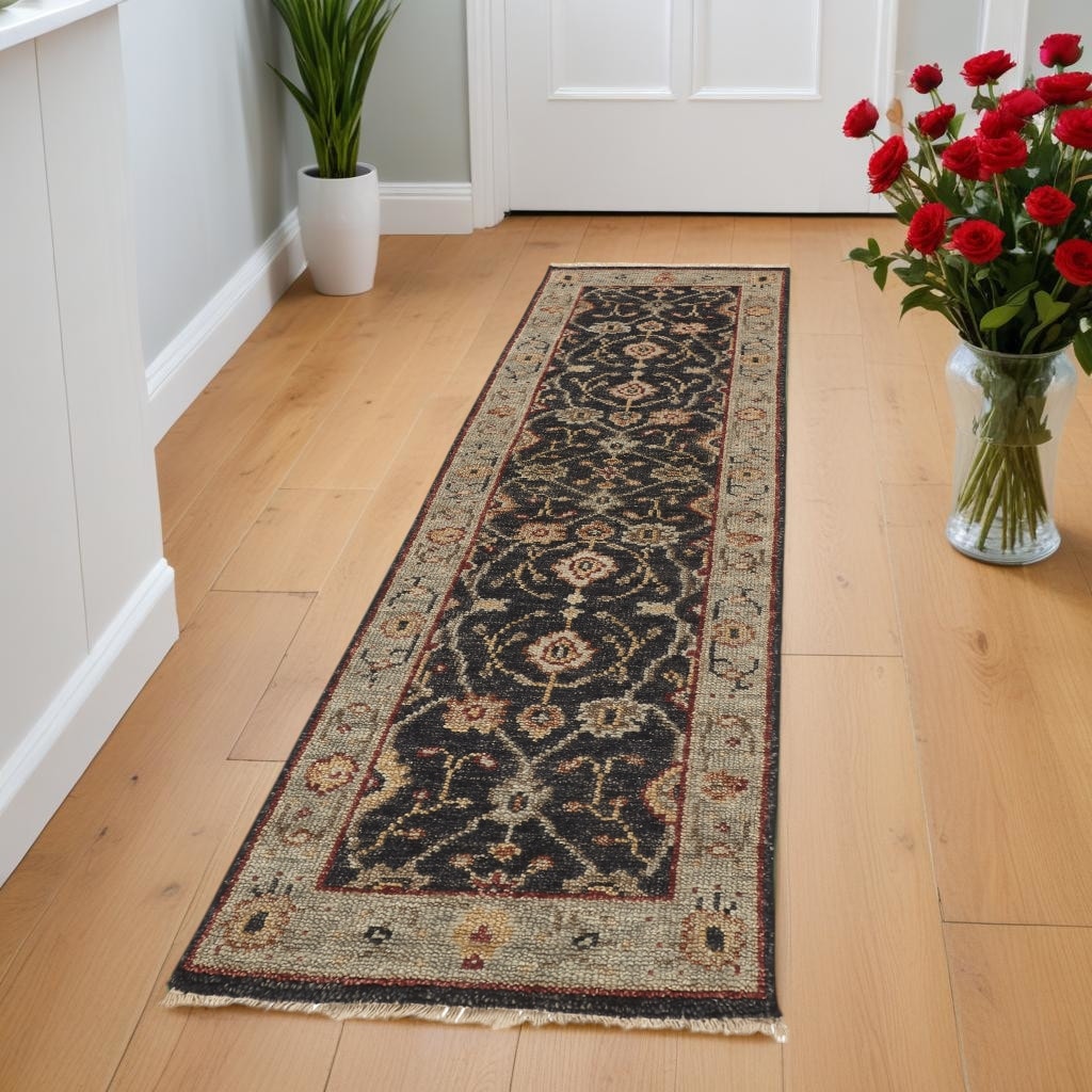 HomeRoots Oriental Traditional Runner Area Rug