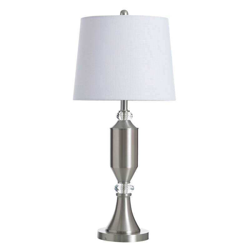 StyleCraft Steel Table Lamp - Brushed Steel - Brushed Steel