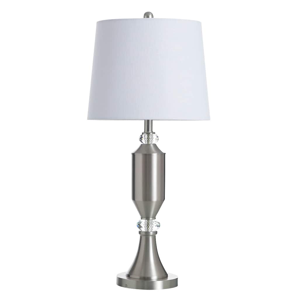 StyleCraft Steel Table Lamp - Brushed Steel