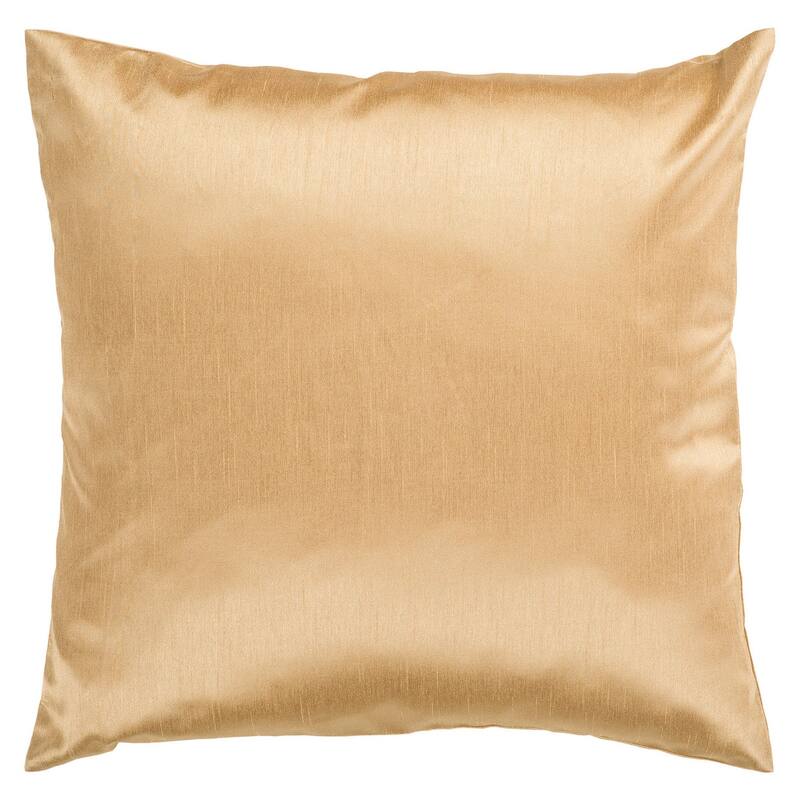 Artistic Weavers Decorative Chic 18-inch Square Solid Throw Pillow Cover with Poly Insert - Gold