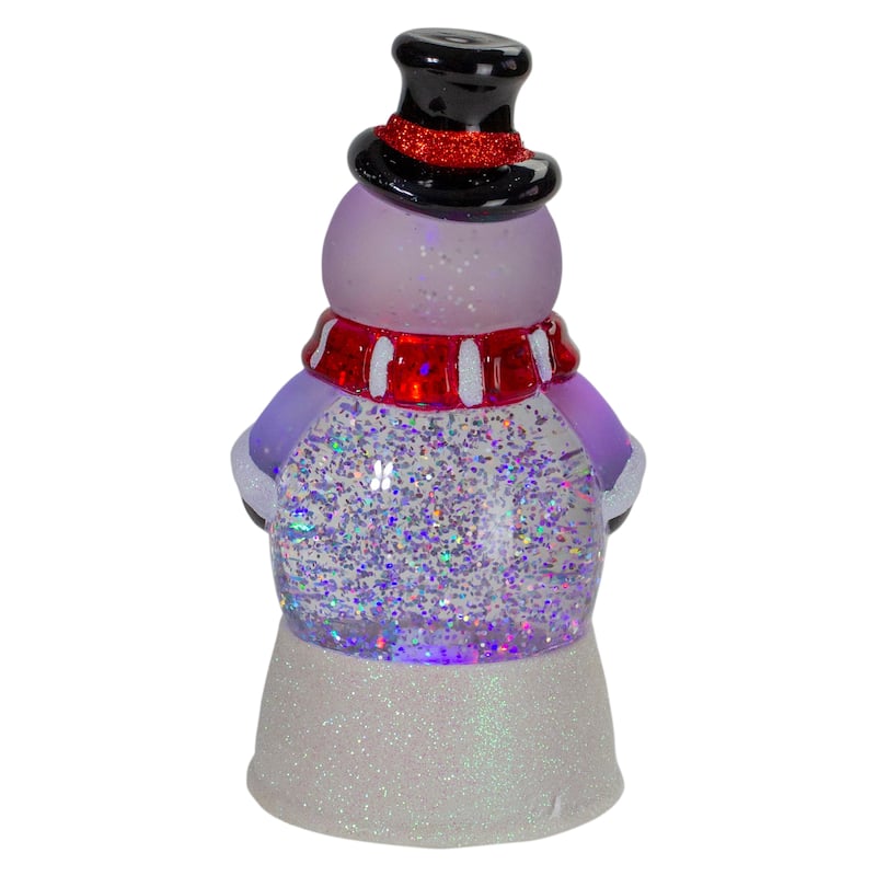 LED Lighted Color Changing Snowman Christmas Snow Globe - 7.5"