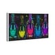 preview thumbnail 10 of 64, Luminous Party Champagne, Colorful Party Bubbles Modern Black Canvas Wall Art Print for Dining Room