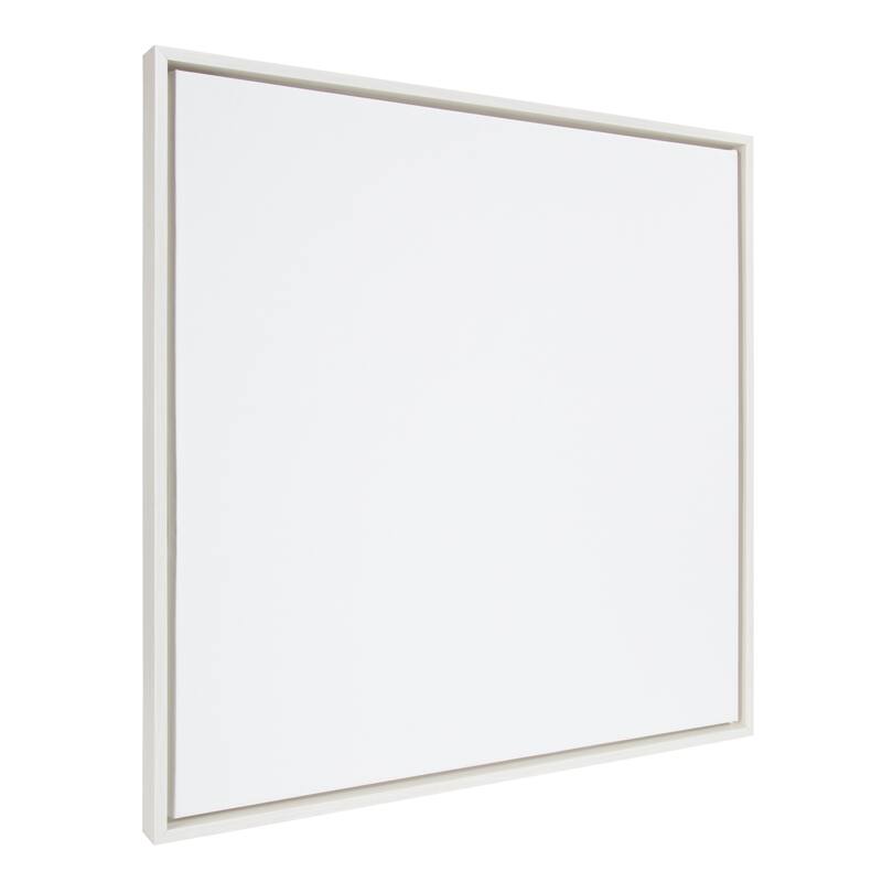 Kate and Laurel Sylvie Blank Framed Canvas - 30x30 - White
