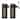 2-Pack Matte Black Dusk to Dawn LED Outdoor Wall Light with Outlet