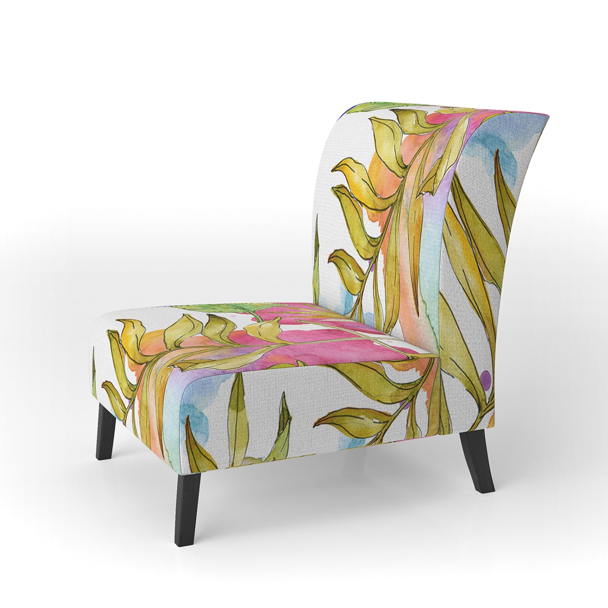 Designart "Tropical Foliage IV" Upholstered Mid-Century - Picture 12 of 20