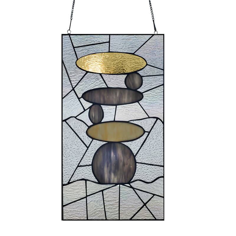 River of Goods 18"H Namaste Stained Glass Window Panel
