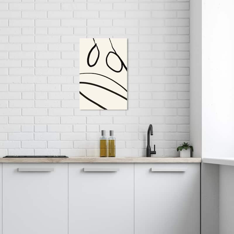 Wynwood Studio Canvas Abstract Safety Pins Black and Modern & Contemporary Wall Art Canvas Print - 24 x 16
