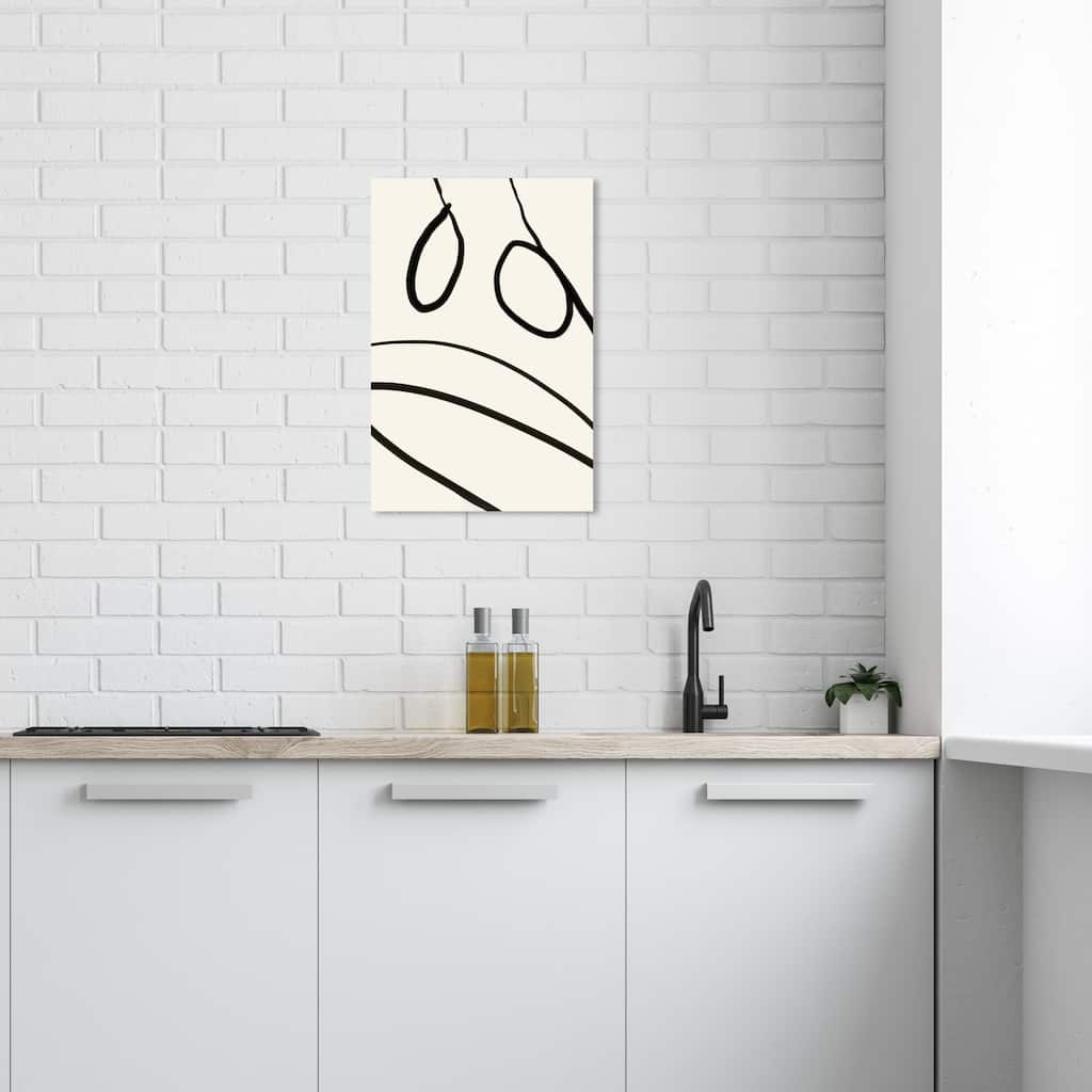 Wynwood Studio Canvas Abstract Safety Pins Black and Modern & Contemporary Wall Art Canvas Print