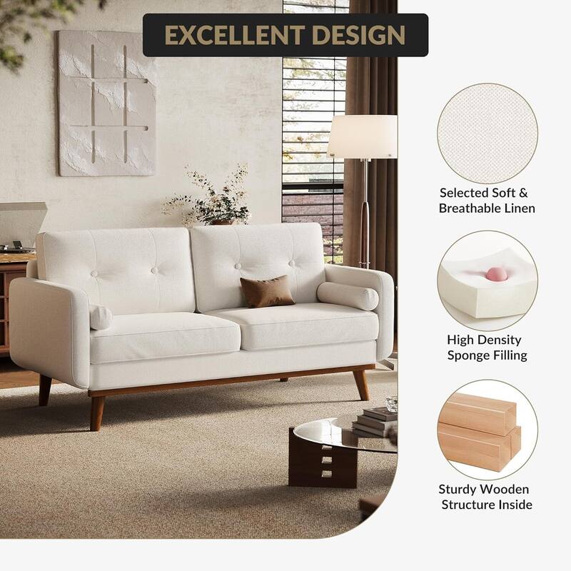 2 Seater Teddy Fleece Boucle Upholstered Sofa Loveseat Couch for Home