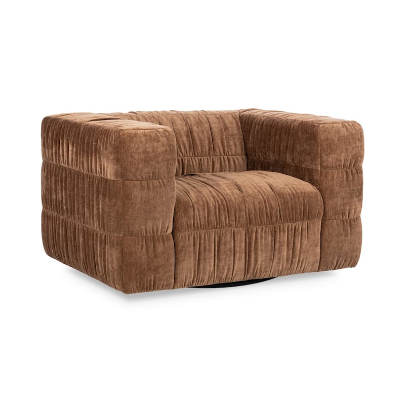 Classic Home Afeela Upholstered Fabric Swivel Chair