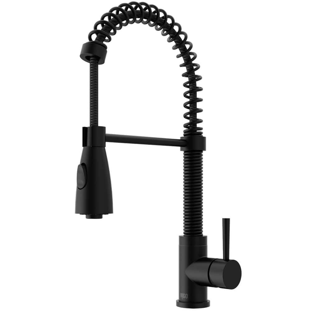 VIGO Brant 19" H Single Handle Pull-Down Sprayer Kitchen Faucet