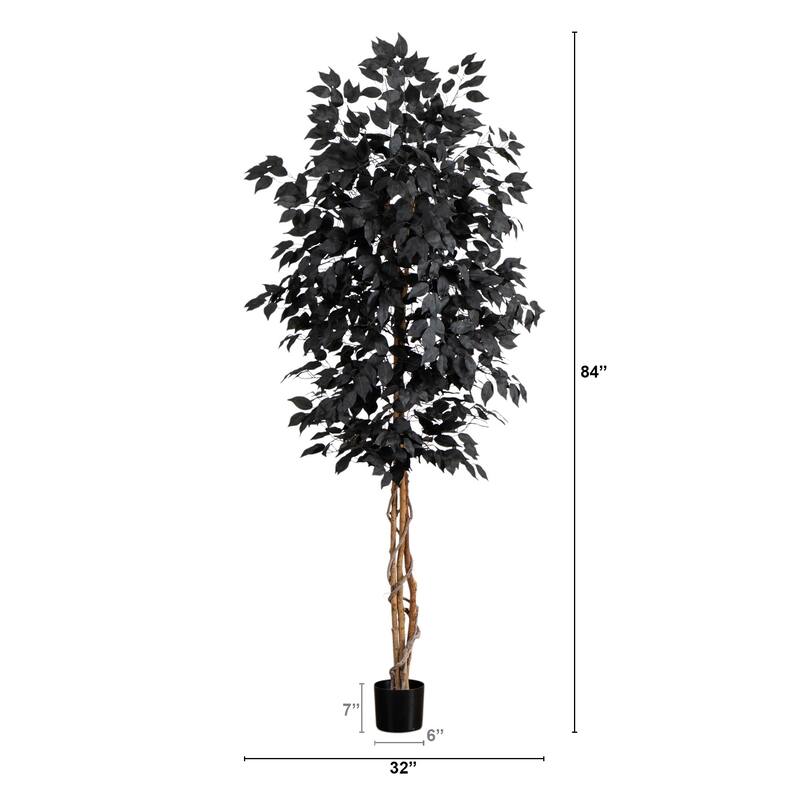 Ficus Halloween Artificial Potted Tree - 7' - Unlit