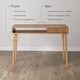 preview thumbnail 3 of 5, Jasper Small Home Office Desk with Storage, Bohemian Writing Desk with Drawer and Open Cubby