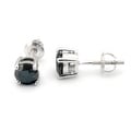 preview thumbnail 4 of 13, Prism Jewel 1/6 Ctw to 1 Ctw Round Black Diamond Solitaire Stud Earrings