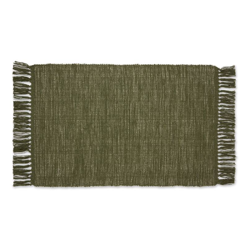 DII Gray and Off White 2-Tone Ribbed Rug 2x3 Ft - 24.0 In. L X 36.0 In. W X 0.2 In. H