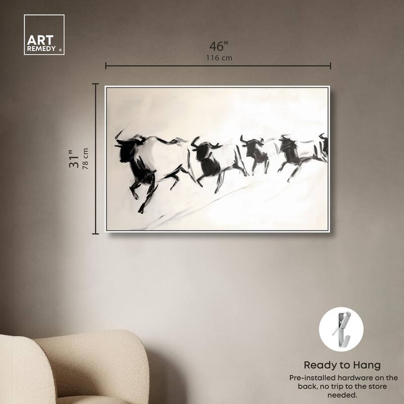 Bovine II Canvas by Art Remedy