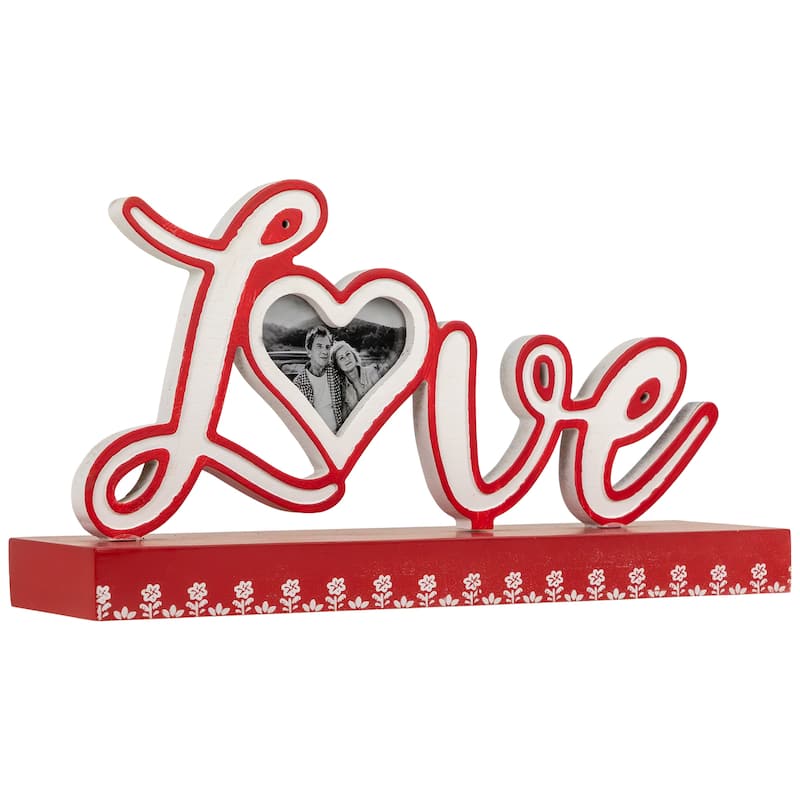 Love Valentine's Day Photo Frame Tabletop Decoration - 12"
