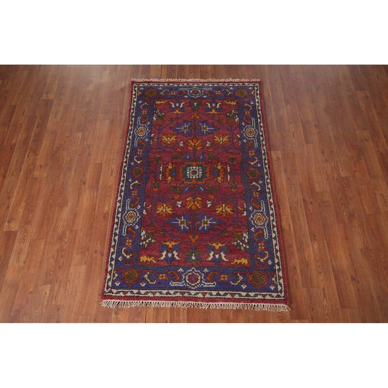 Oushak Oriental Accent Rug Hand-Knotted Wool Carpet - 3'0"x 5'1"