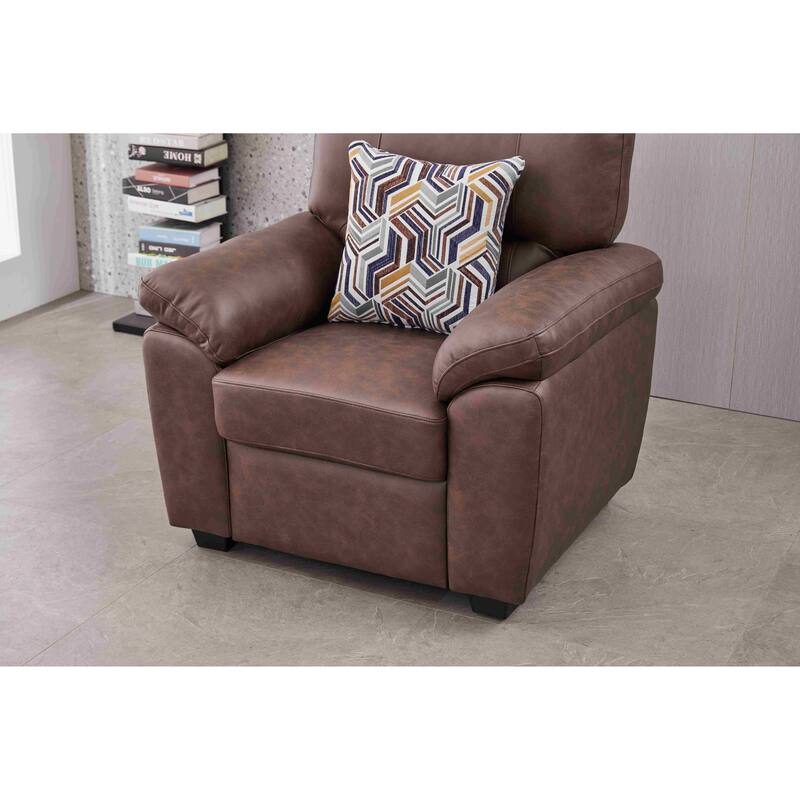 36.8'' Wide Faux Leather Chair
