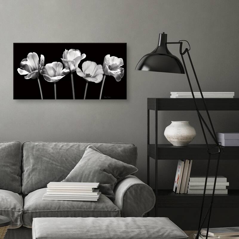 Tulips at Night Canvas Art Print