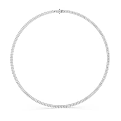 Auriya 14K Gold Lab Grown Marquise Chevron Diamond Tennis Necklace 10 1/3 ct. tw. (F-G VS)