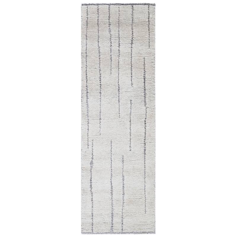 Terra by Obeetee Sun Lines Rug - Cream/Onyx - 2'6" x 8'