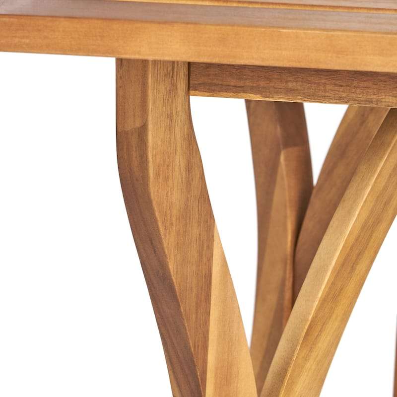 Christopher Knight Home - Windsor 7-Piece Outdoor Acacia Wood Dining Set with Rectangular Table