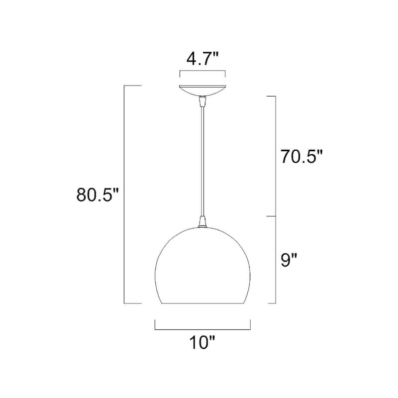1-Light Matte Black and Brushed Nickel Modern Pendant Light With Metal Shade