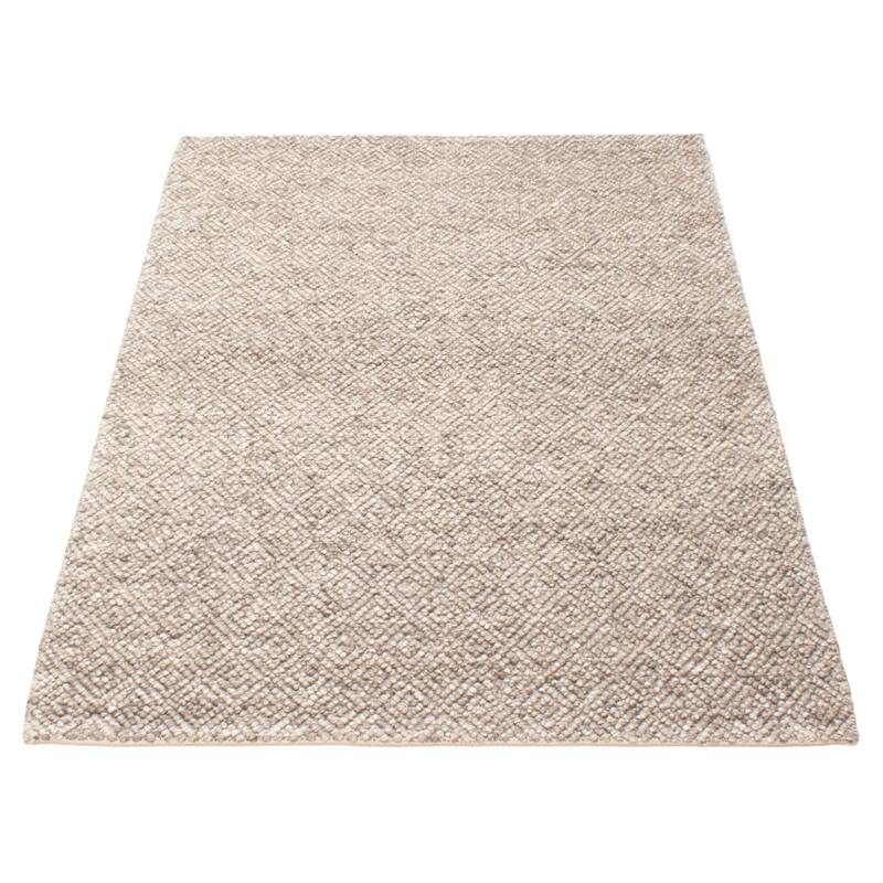 ECARPETGALLERY Braid weave Sienna Taupe Wool Rug - 5'2 x 7'4