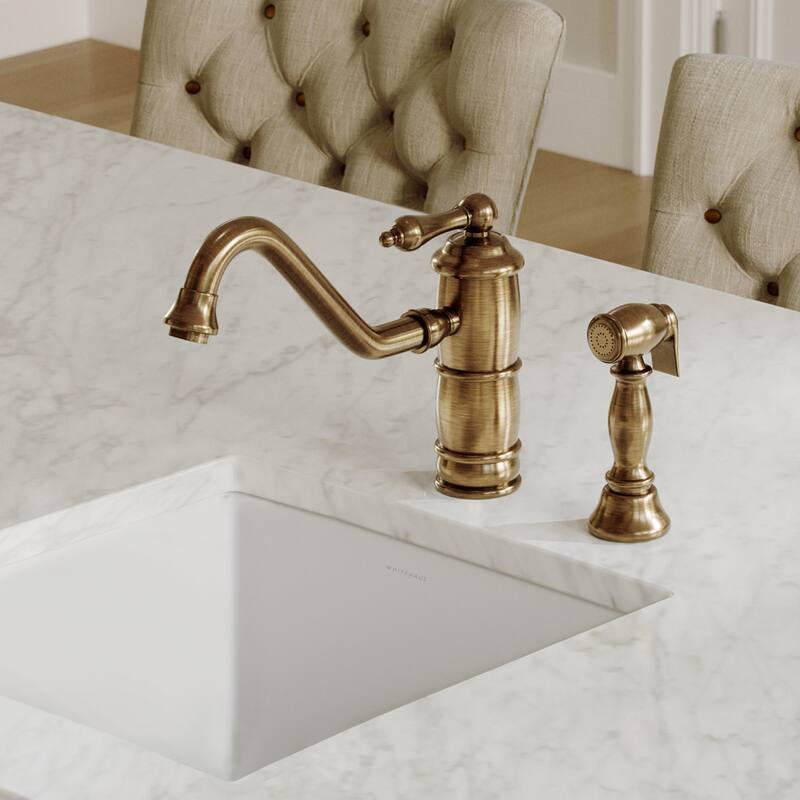 Whitehaus Vintage III Plus 1.5 GPM Single Hole Kitchen Sink Faucet -