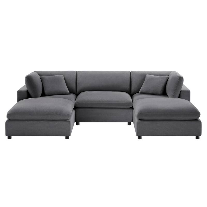 Cambrai Modular 5-Piece XL Chofa Sectional by Greyson Living - Charcoal Fabric