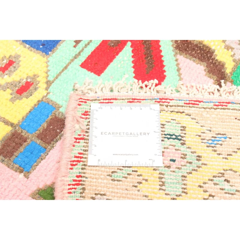 ECARPETGALLERY Hand-knotted Melis Vintage Pink Wool Rug - 4'6 x 6'8