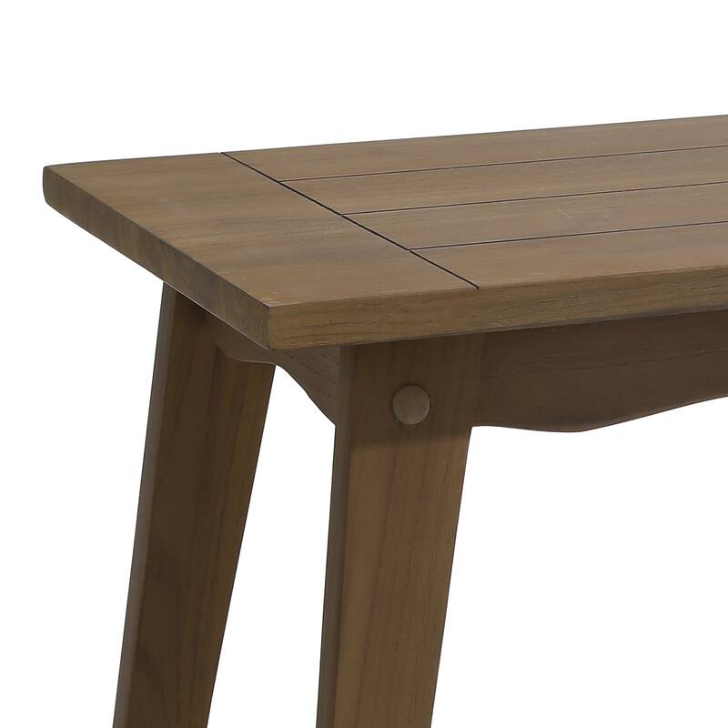Outdoor Patio Solid Wood Chairs Loveseat Table Chat Set with Cushion