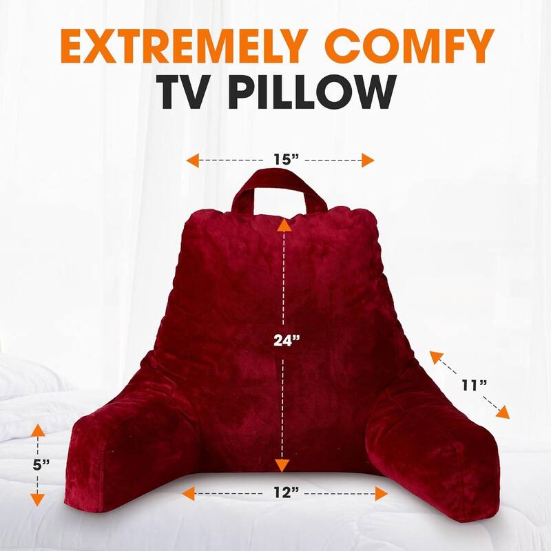 Cheer Collection Memory Foam Support Reading, TV Pillow