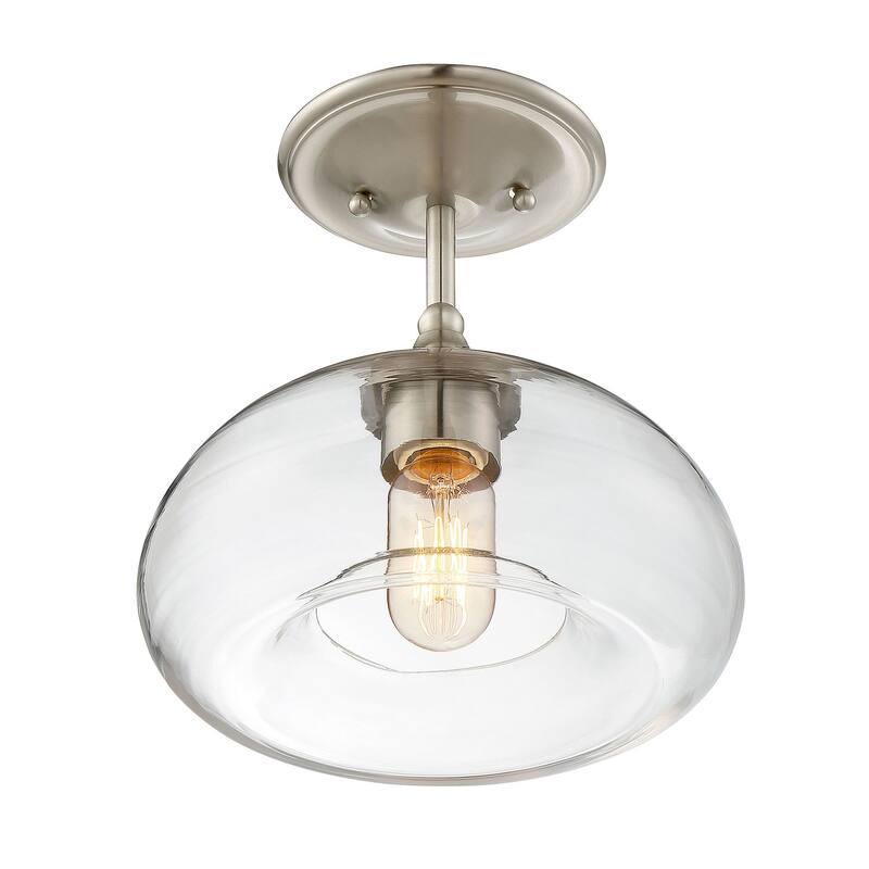 Meridian M60017 Single Light 11" Wide Semi-Flush Ceiling Fixture